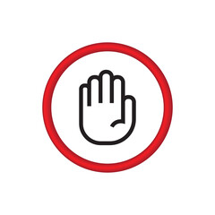 stop hand icon