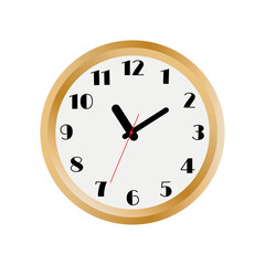 wall clock isolated on white