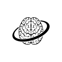 Brain logo icon isolated on white background