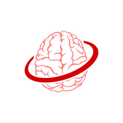 Brain logo icon isolated on white background