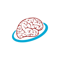 Brain logo icon isolated on white background