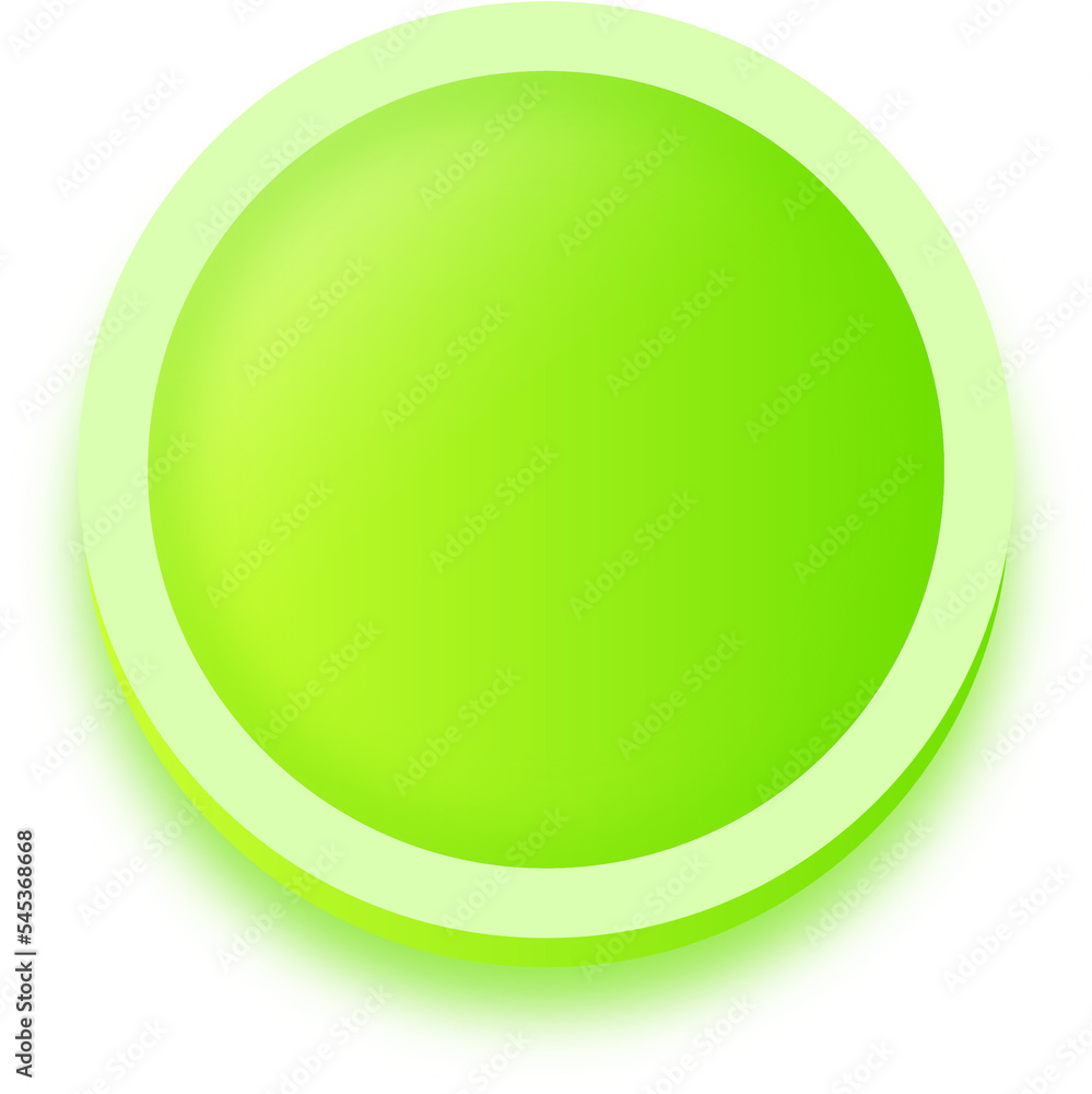 Poster round shape buttons in green colors. user interface element illustration.