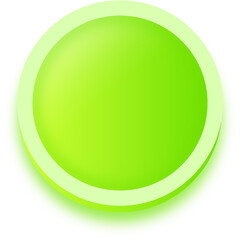 Round shape buttons in green colors. User interface element illustration.