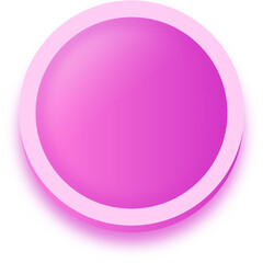Round shape buttons in pink colors. User interface element illustration.
