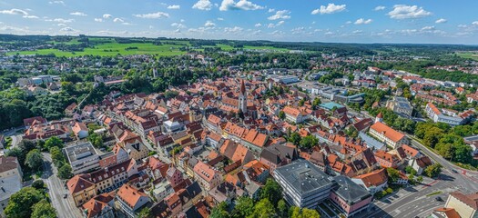 Panorama der Altstadt von Kaufbeuren im Ostallgäu