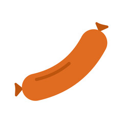 Fried sausage. Grilled sausage. Street food concept, fast food.