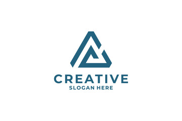 Creative letter A logo design template.