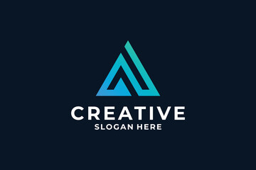 Creative symbol letter A logo design for your business.
