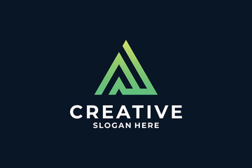 Creative symbol letter A logo design for your business.