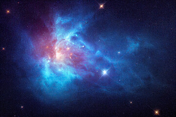Obraz na płótnie Canvas Space nebula, colorful abstract background