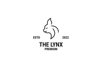 Obraz premium Lynx head logo design vector illustration idea