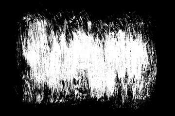 Scribble hand drawn in chalk on black background. Monochrome stain element. Digitally generated image. Vector illustration, Eps 10.