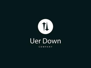 Up and down logo design template for business