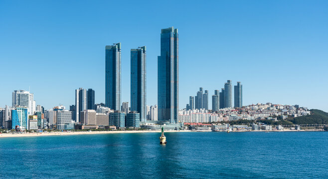 Cityscape of Busan Metropolitan City in South Korea
