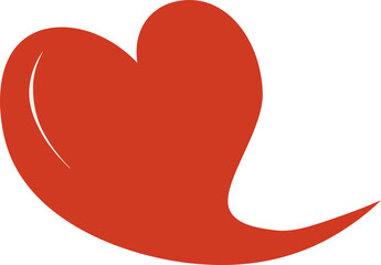 Conversational cloud in the shape of a heart