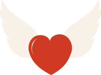 A heart with cupid's wings