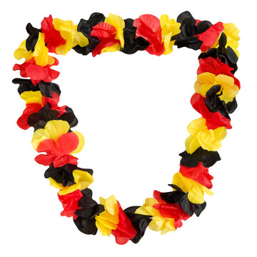 Deutschland und Blumenkette  schwarz rot gelb    Hintergrund transparent