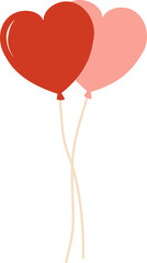 Balloons in the shape of a heart