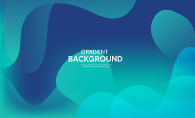 Abstract blue background with waves, Blue banner