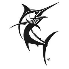 Marlin Fish Logo Template. Unique and Fresh marlin fish jumping out of the water. Great to use as your marlin fishing activity. 
