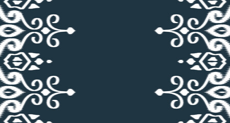 Ikat Seamless Pattern Design Art ornament. Ethnic abstract geometric pattern in tribalt vertical. Vector illustration EP.16