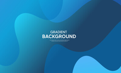 abstract blue background with waves, Blue banner