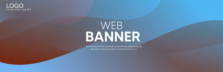 abstract background with circles, Abstract blue background with wave, Blue banner