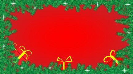 red christmas frame