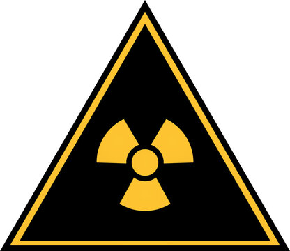 png illustrations of hazard warning signs. radiation warning symbol.