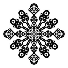 abstract floral ornament snowflake 