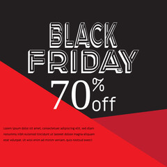 Black Friday sale inscription design template. Black Friday banner. Vector illustration