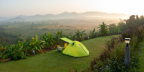 A camping ground in Dan Chang District, Suphan Buri Province, Thailand.