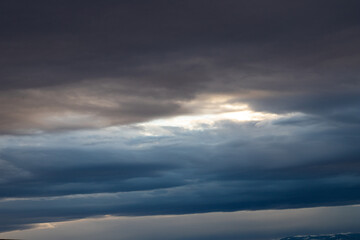 Fototapeta na wymiar dark blue sky at sunset background