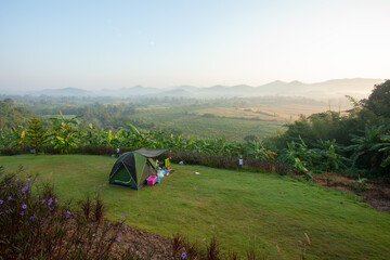 A camping ground in Dan Chang District, Suphan Buri Province, Thailand.