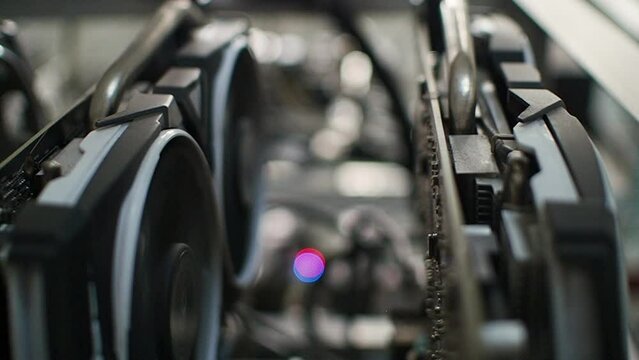 Bitcoin Mining Rig Digital Currency, Focus Riser on Motherboard. 