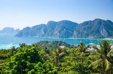 Fototapeta na wymiar beautiful panorama on Koh Phi Phi Thailand