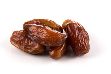 Date fruit close up isolated on white background