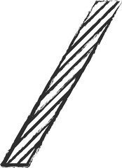 Sketch chalk style serif font handdrawn art. Chalked contour bold uppercase symbols and punctuation marks, filled with chalky lines. Decoration grunge dash elements for chalk board classroom design