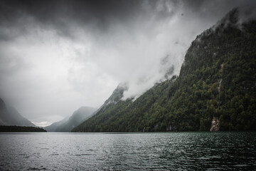 Cloudy weather at Konigsee