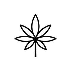 Leaf cannabis icon vector logo template