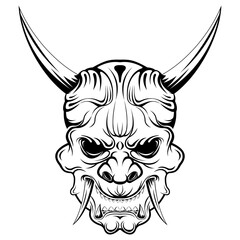 Illustration of a skull tattoo