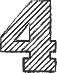 Grunge chalk style sans serif font handdrawn art. Chalked uppercase numbers, filled with chalky lines. Decorative chalk type elements for sketch scribble banner or chalk board school design