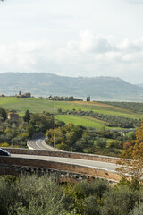 Naklejka premium Scenic view of the landscape in Tuscany, Italy.