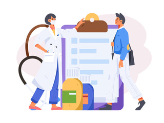 Doctor epidemic prevention and anti epidemic flat vector concept operation illustration
