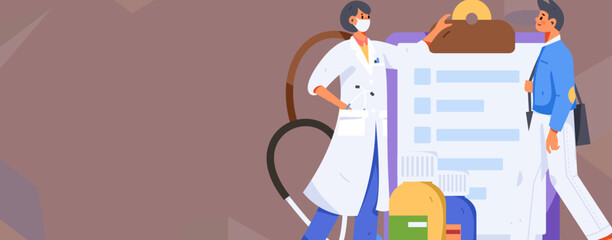 Doctor epidemic prevention and anti epidemic flat vector concept operation illustration

