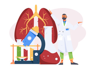 Doctor epidemic prevention and anti epidemic flat vector concept operation illustration
