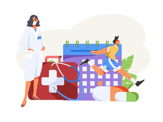 Doctor epidemic prevention and anti epidemic flat vector concept operation illustration
