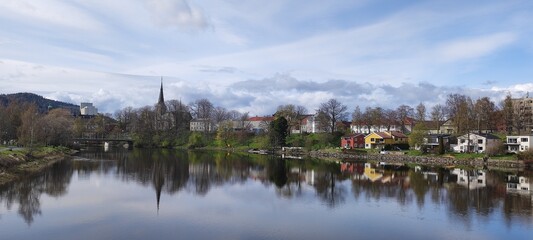 Fototapeta premium Panoramic view of Trondheim, Norway