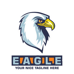 simple eagle head llogo, silhouette of angry hawk vvector illustrations