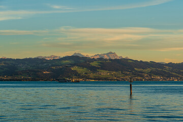 Panoramic view of Lake Constance, Bavaria Germany.